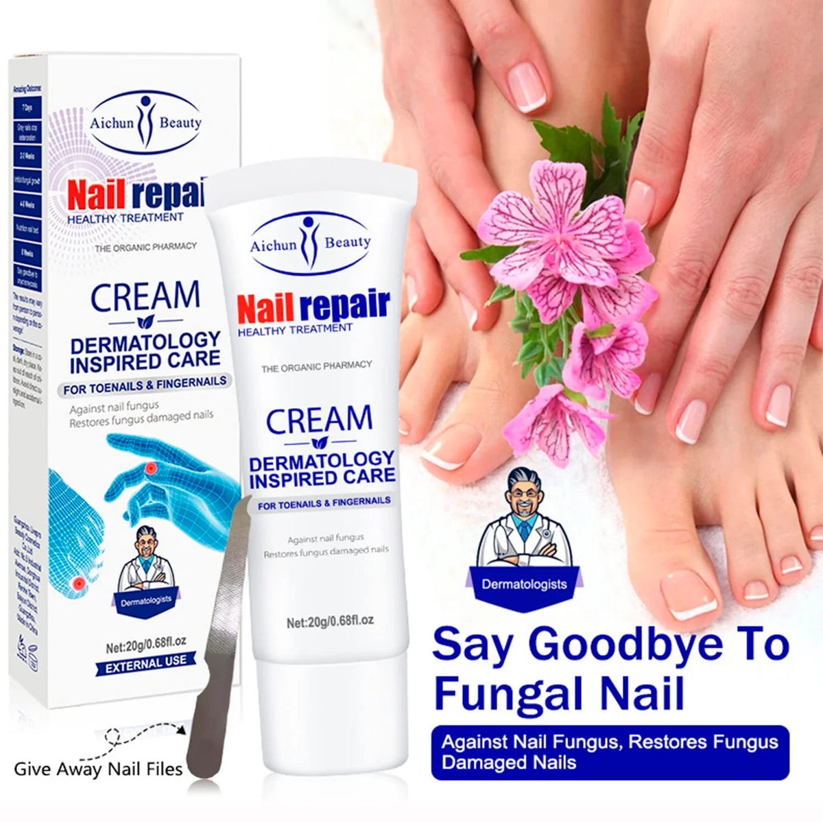 Crema reparadora de uñas AICHUN BEAUTY
