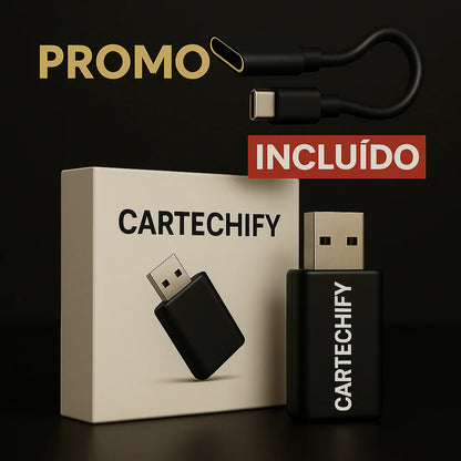 CarTechIfy + Adaptador USB-C – Convierte tu CarPlay en 100% Inalámbrico