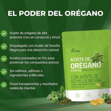 Aceite de Orégano en Cápsulas — Limpieza Total por Dentro