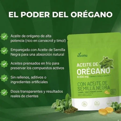 Aceite de Orégano en Cápsulas — Limpieza Total por Dentro