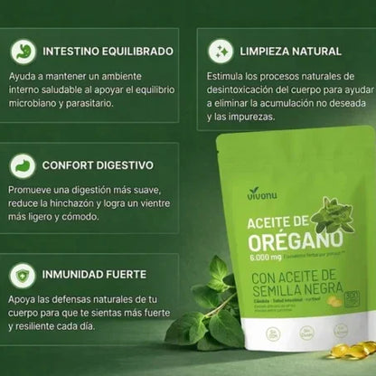 Aceite de Orégano en Cápsulas — Limpieza Total por Dentro