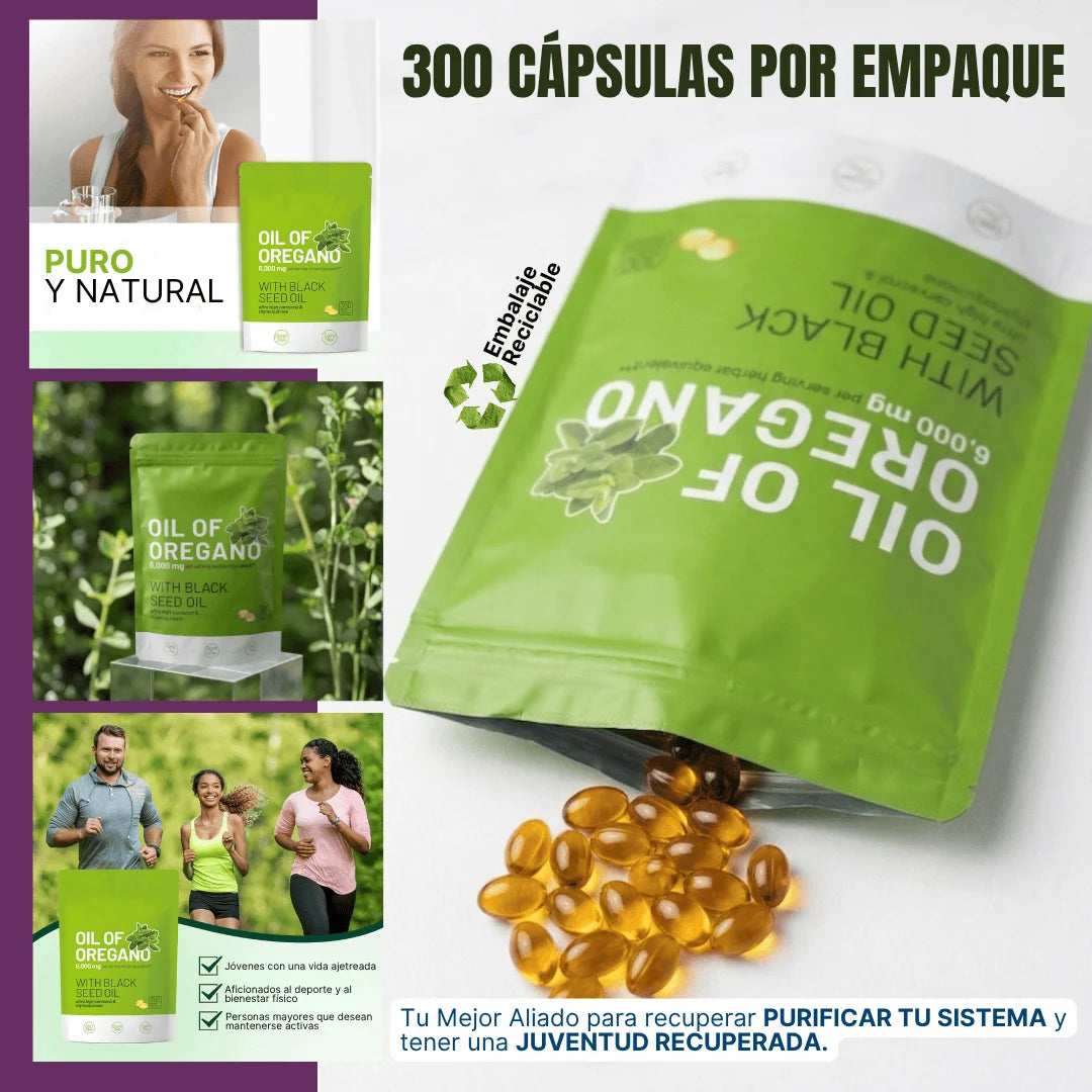 Aceite de Orégano en Cápsulas — Limpieza Total por Dentro