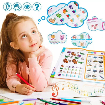 Libro Educativo Sensorial Didáctico + Regalo Bulto de bloques 80 piezas
